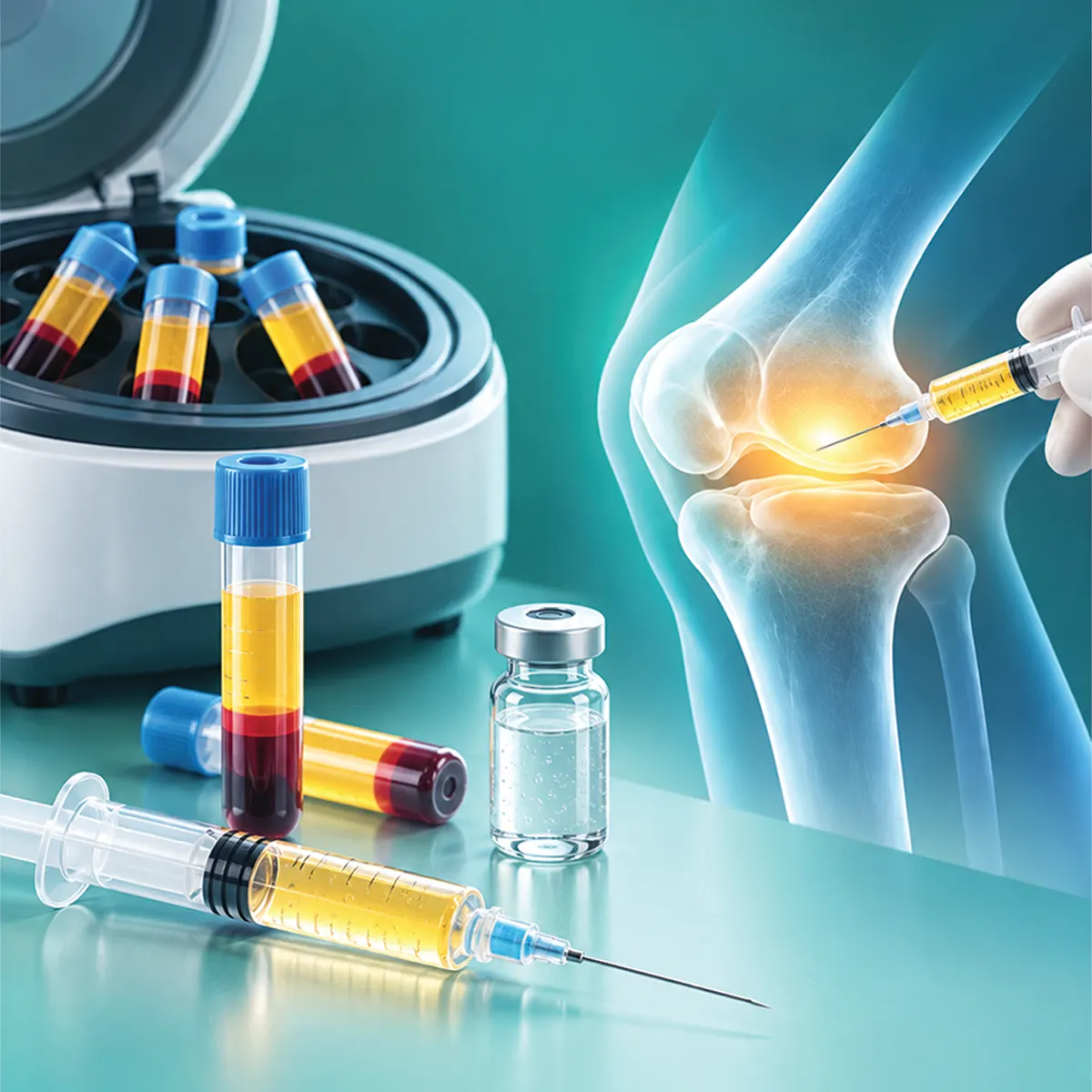 PRP preparation and joint injection